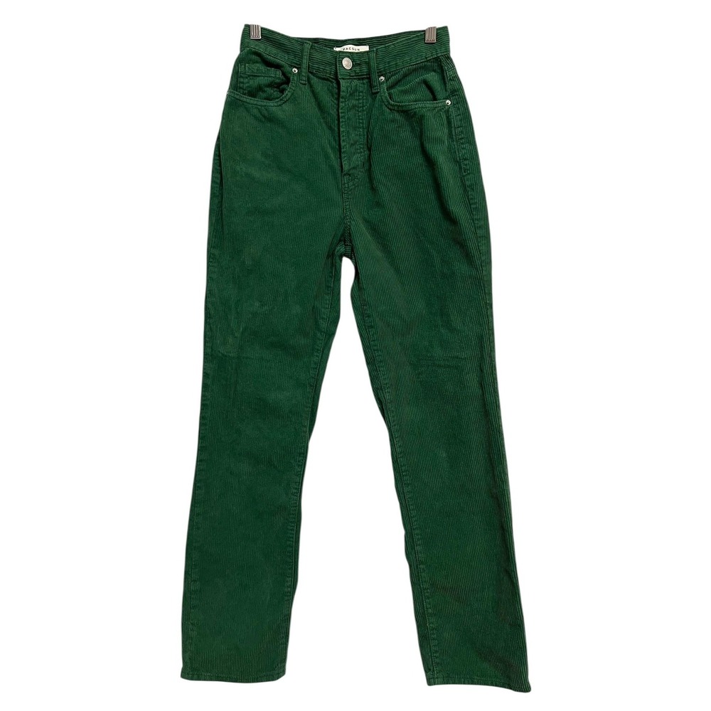 PacSun Corduroy Jeans Womens 25 Green Dad Jean Straight Leg Relaxed Fit Casual